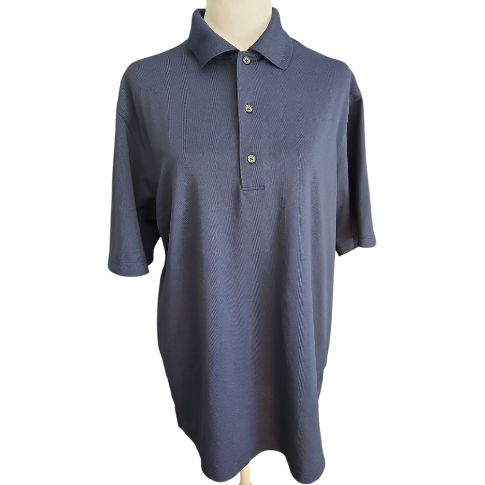 Men's Greg Norman Golf Blue Polo Shirt